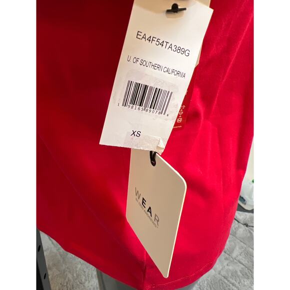 NWT USC Trojans WEAR by Erin Andrews Women's Open Hole Razorback Tank Top Red XS - Picture 3 of 5